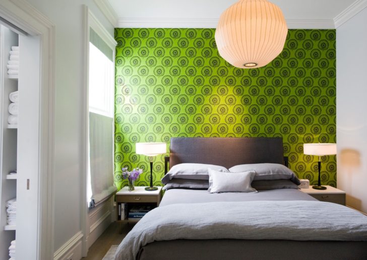 chambre en vert clair