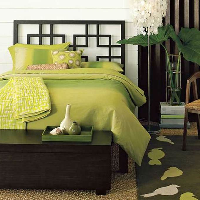 chambre en vert clair