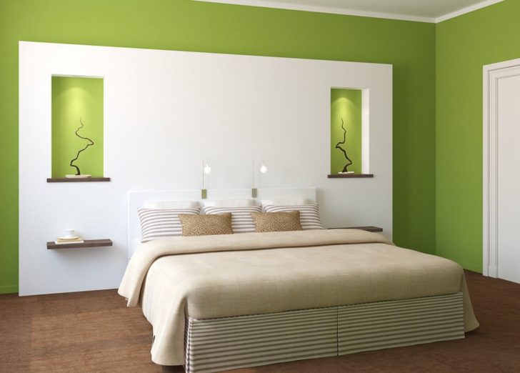 chambre en vert clair