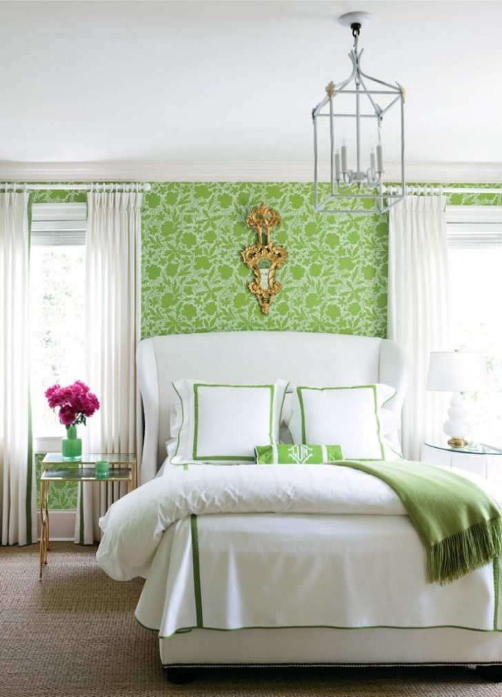 chambre en vert clair