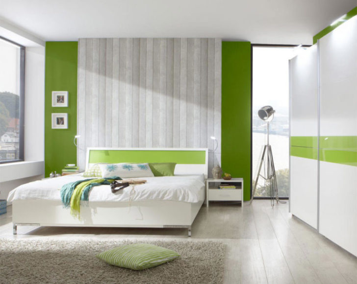 chambre en vert clair