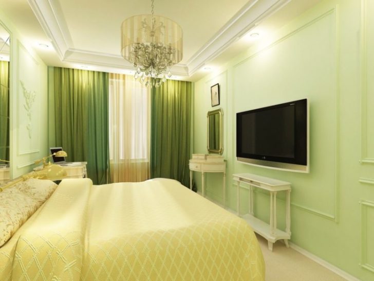 chambre en vert clair