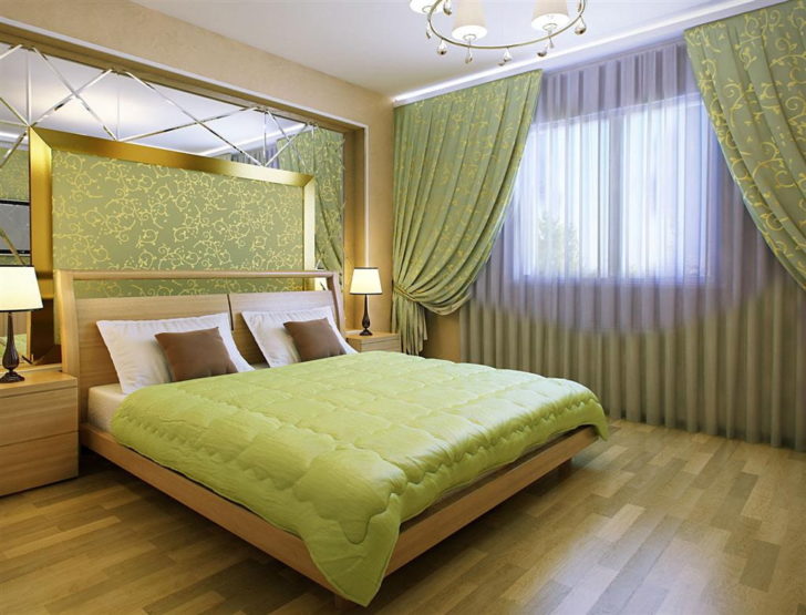 chambre en vert clair