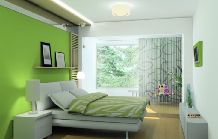 chambre en vert clair