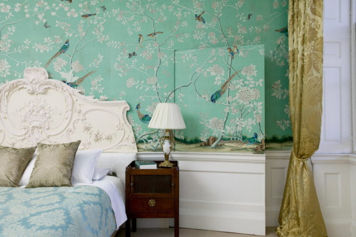 papier peint avec des oiseaux à l'intérieur